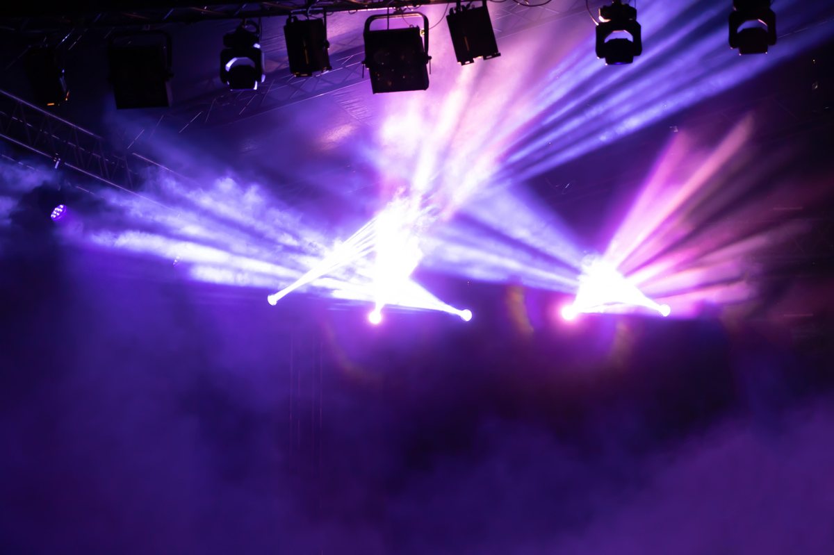 Stage lighting beams